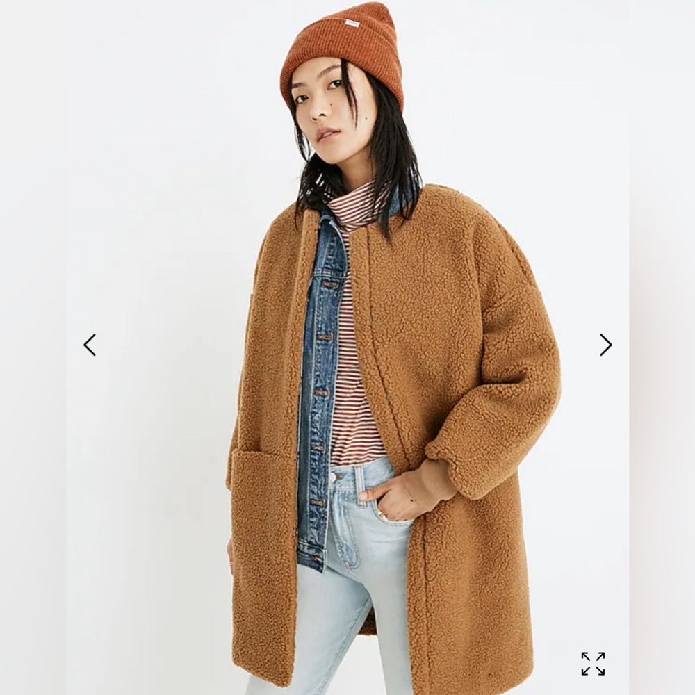 Madewell Bonded Sherpa Cocoon Coat